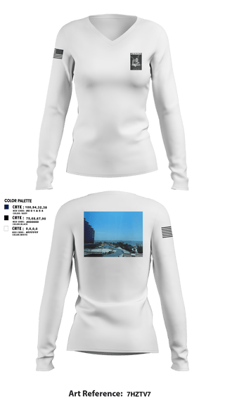 Women's Long Sleeve Vneck Shirt, VQ-1, Navy, Teamtime, Team time, sublimation, custom sports apparel, team uniforms, spirit wear, spiritwear, sports uniforms, custom shirts, team store, custom team store, fundraiser sports, apparel fundraiser