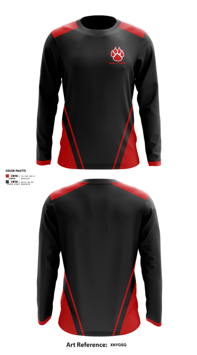 Wilson/EC Wildcats 88486955 Long Sleeve Performance Shirt - 1