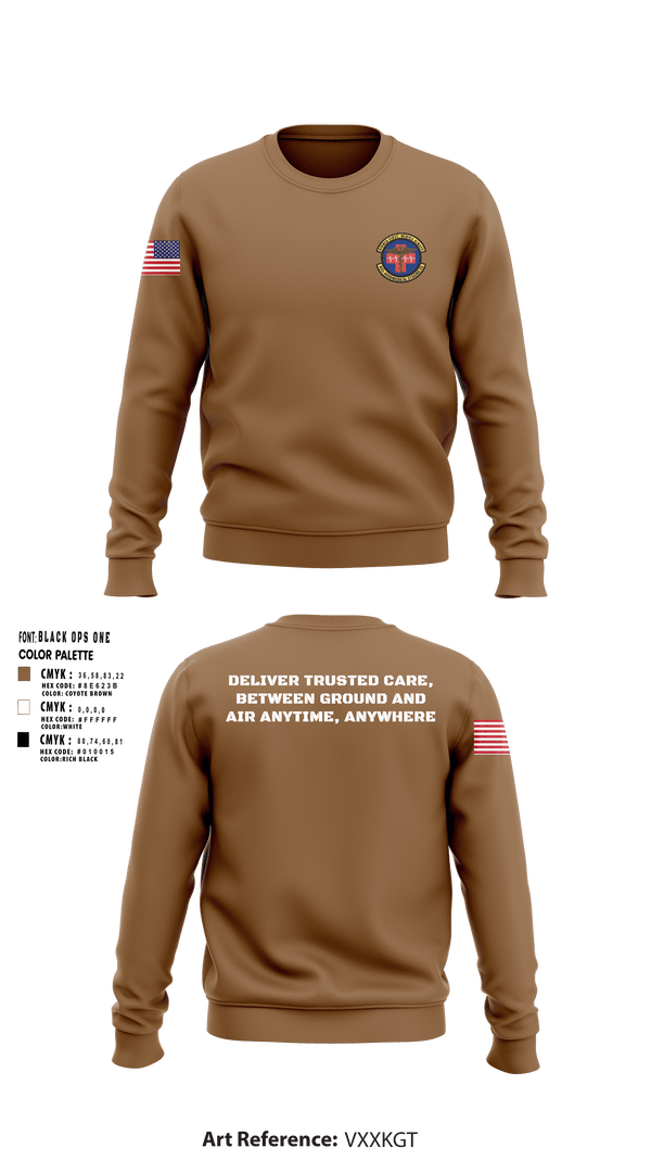 Crew Neck Sweatshirt, 452d Aeromedical Staging Squadron, Air Force, Teamtime, Team time, sublimation, custom sports apparel, team uniforms, spirit wear, spiritwear, sports uniforms, custom shirts, team store, custom team store, fundraiser sports, apparel fundraiser