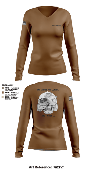 Women's Long Sleeve Vneck Shirt, 42D FRSDAACC, Army, Teamtime, Team time, sublimation, custom sports apparel, team uniforms, spirit wear, spiritwear, sports uniforms, custom shirts, team store, custom team store, fundraiser sports, apparel fundraiser