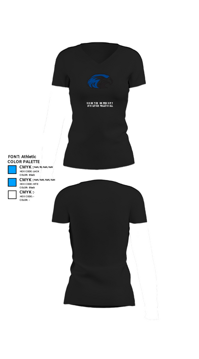 Shorter University Athletics Volleyball 76838307 Women's Short Sleeve V-neck Shirt - 37