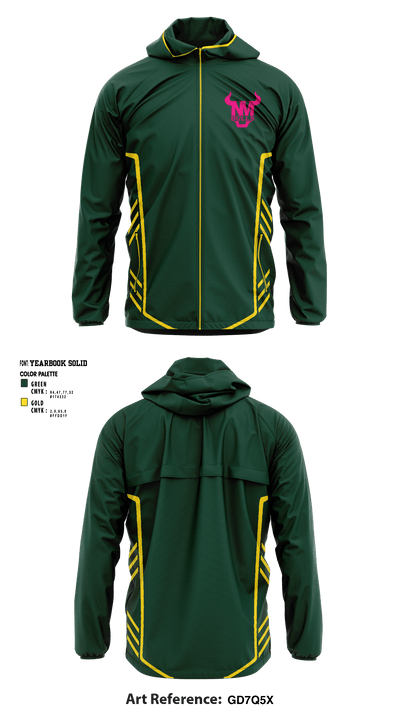 New Milford Bulls Football And Cheerleading 19489077 Windbreaker - 3