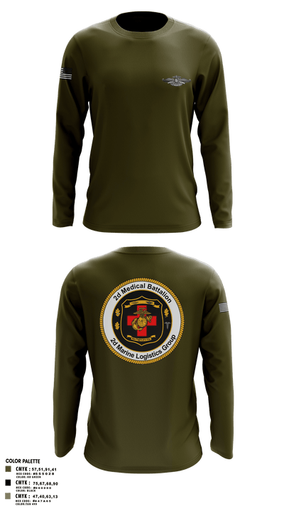 2D MED BN, 2FSSG, 2MARFORLANT 58194210 Long Sleeve Performance Shirt - 1