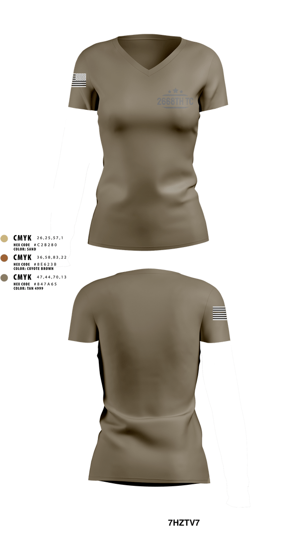 Women's Short Sleeve Vneck Shirt, 2668th TC, National Guard, Teamtime, Team time, sublimation, custom sports apparel, team uniforms, spirit wear, spiritwear, sports uniforms, custom shirts, team store, custom team store, fundraiser sports, apparel fundraiser
