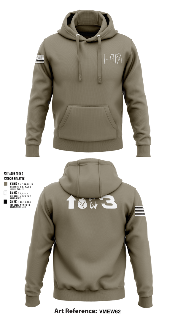 Hoodie, 1-9 FA, Army, Teamtime, Team time, sublimation, custom sports apparel, team uniforms, spirit wear, spiritwear, sports uniforms, custom shirts, team store, custom team store, fundraiser sports, apparel fundraiser