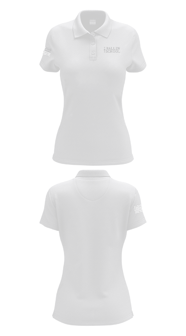 Women's Short Sleeve Performance Polo, The Hallen School Volleyball, Men's Volleyball, Teamtime, Team time, sublimation, custom sports apparel, team uniforms, spirit wear, spiritwear, sports uniforms, custom shirts, team store, custom team store, fundraiser sports, apparel fundraiser