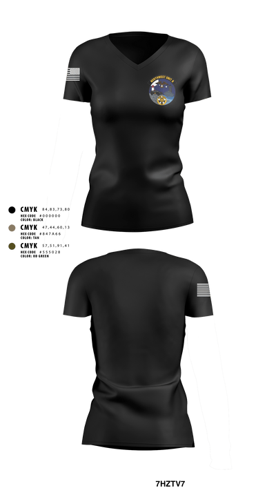 ODNR 43918731 Women's Short Sleeve V-neck Shirt - 1