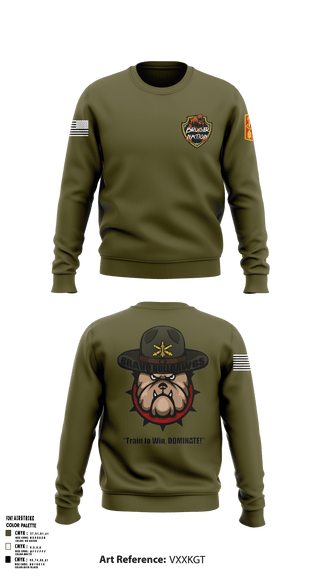 Crew Neck Sweatshirt, 13TH Missile Defense BatteryB/3-6 ADA BNBravo Bulldawgs, Army, Teamtime, Team time, sublimation, custom sports apparel, team uniforms, spirit wear, spiritwear, sports uniforms, custom shirts, team store, custom team store, fundraiser sports, apparel fundraiser
