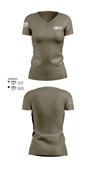 Women's Short Sleeve Vneck Shirt, S2 HHC 3BCT, Army, Teamtime, Team time, sublimation, custom sports apparel, team uniforms, spirit wear, spiritwear, sports uniforms, custom shirts, team store, custom team store, fundraiser sports, apparel fundraiser