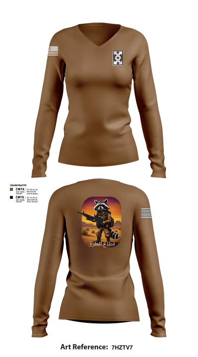 623rd ICTC 25765672 Women's Long Sleeve V-neck Shirt - 1