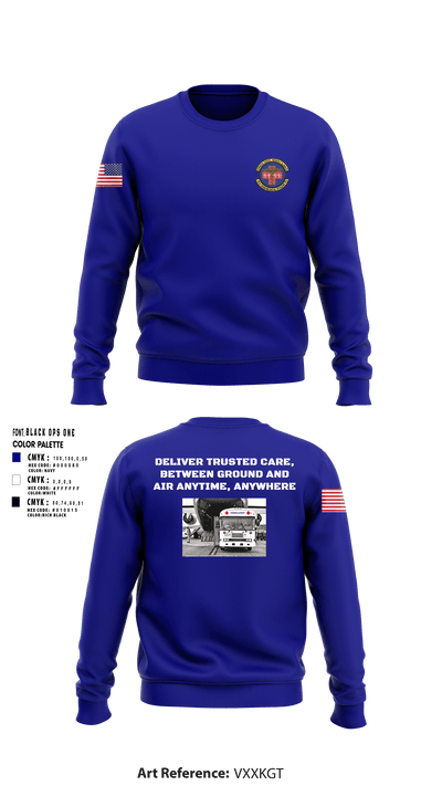 452d Aeromedical Staging Squadron 30714364 Crew Neck Sweatshirt - 3