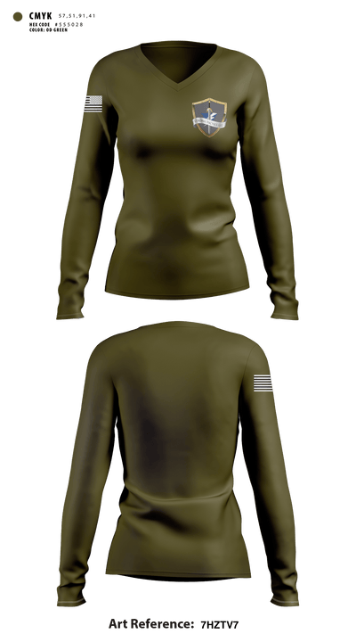 Strong Tactics 81900345 Women's Long Sleeve V-neck Shirt - 1