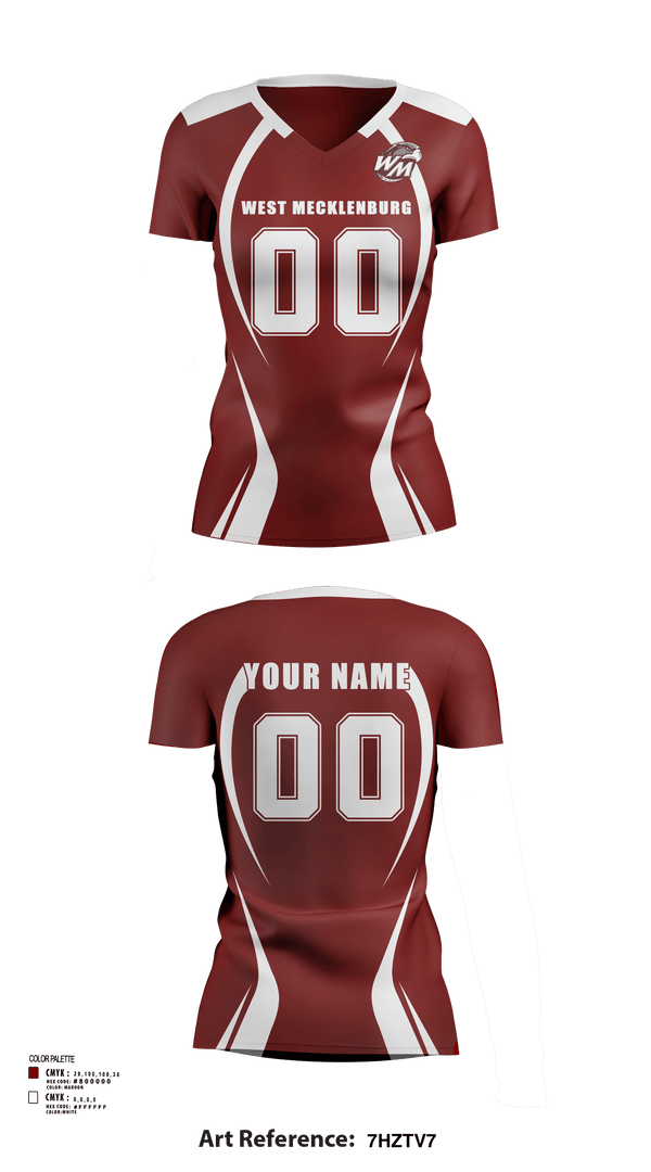 Women's Short Sleeve Vneck Shirt, West Mecklenburg High School Volleyball, Women's Volleyball, Teamtime, Team time, sublimation, custom sports apparel, team uniforms, spirit wear, spiritwear, sports uniforms, custom shirts, team store, custom team store, fundraiser sports, apparel fundraiser
