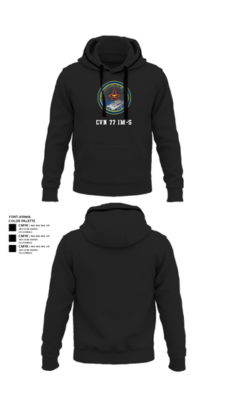 Hoodie, Cvn 77 IM-5, Navy, Teamtime, Team time, sublimation, custom sports apparel, team uniforms, spirit wear, spiritwear, sports uniforms, custom shirts, team store, custom team store, fundraiser sports, apparel fundraiser