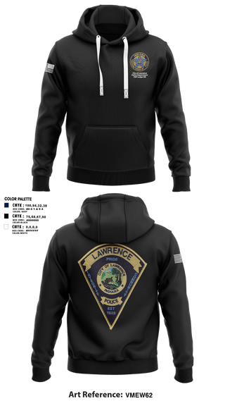 Hoodie, Lawrence Police FOP 1599, Police, Teamtime, Team time, sublimation, custom sports apparel, team uniforms, spirit wear, spiritwear, sports uniforms, custom shirts, team store, custom team store, fundraiser sports, apparel fundraiser