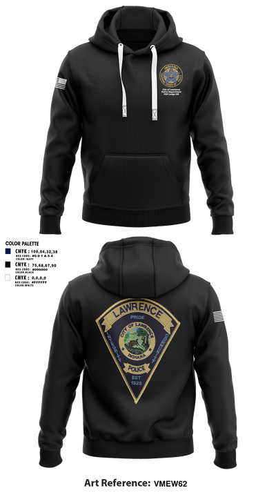 Lawrence Police FOP 1599 95636349 Hoodie - 196