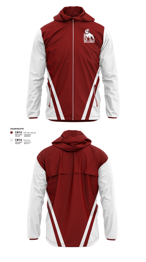 Windbreaker, Bulldogs, Football, Teamtime, Team time, sublimation, custom sports apparel, team uniforms, spirit wear, spiritwear, sports uniforms, custom shirts, team store, custom team store, fundraiser sports, apparel fundraiser