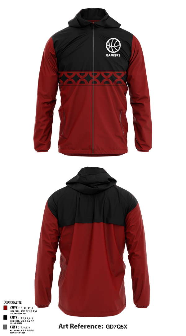Windbreaker, Bankers, Men's Basketball, Teamtime, Team time, sublimation, custom sports apparel, team uniforms, spirit wear, spiritwear, sports uniforms, custom shirts, team store, custom team store, fundraiser sports, apparel fundraiser