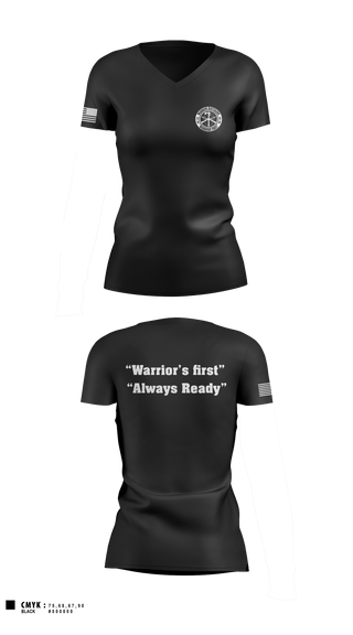 Women's Short Sleeve Vneck Shirt, Warrior battalion, Army, Teamtime, Team time, sublimation, custom sports apparel, team uniforms, spirit wear, spiritwear, sports uniforms, custom shirts, team store, custom team store, fundraiser sports, apparel fundraiser