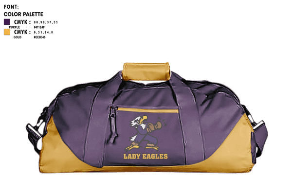 Duffle Bag, Lady Eagles, Women's Volleyball, Teamtime, Team time, sublimation, custom sports apparel, team uniforms, spirit wear, spiritwear, sports uniforms, custom shirts, team store, custom team store, fundraiser sports, apparel fundraiser