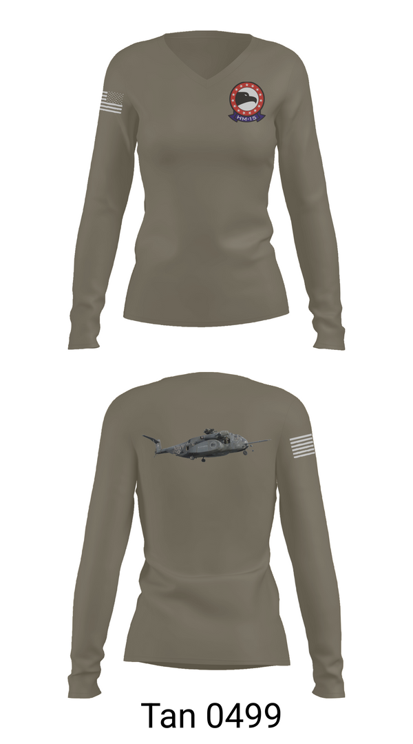 Women's Long Sleeve Vneck Shirt, HM-15, Navy, Teamtime, Team time, sublimation, custom sports apparel, team uniforms, spirit wear, spiritwear, sports uniforms, custom shirts, team store, custom team store, fundraiser sports, apparel fundraiser