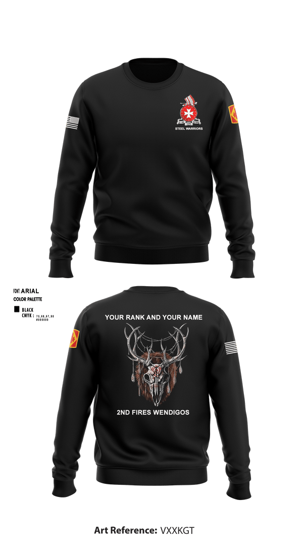 Crew Neck Sweatshirt, Bravo 1st BN 14th FAR, Army, Teamtime, Team time, sublimation, custom sports apparel, team uniforms, spirit wear, spiritwear, sports uniforms, custom shirts, team store, custom team store, fundraiser sports, apparel fundraiser