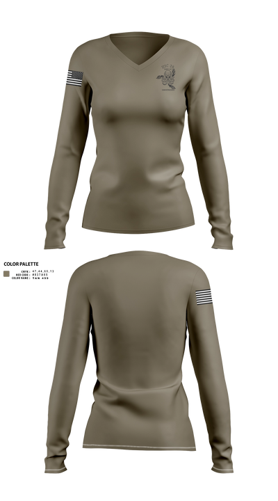 HSC-28 24989538 Women's Long Sleeve V-neck Shirt - 42