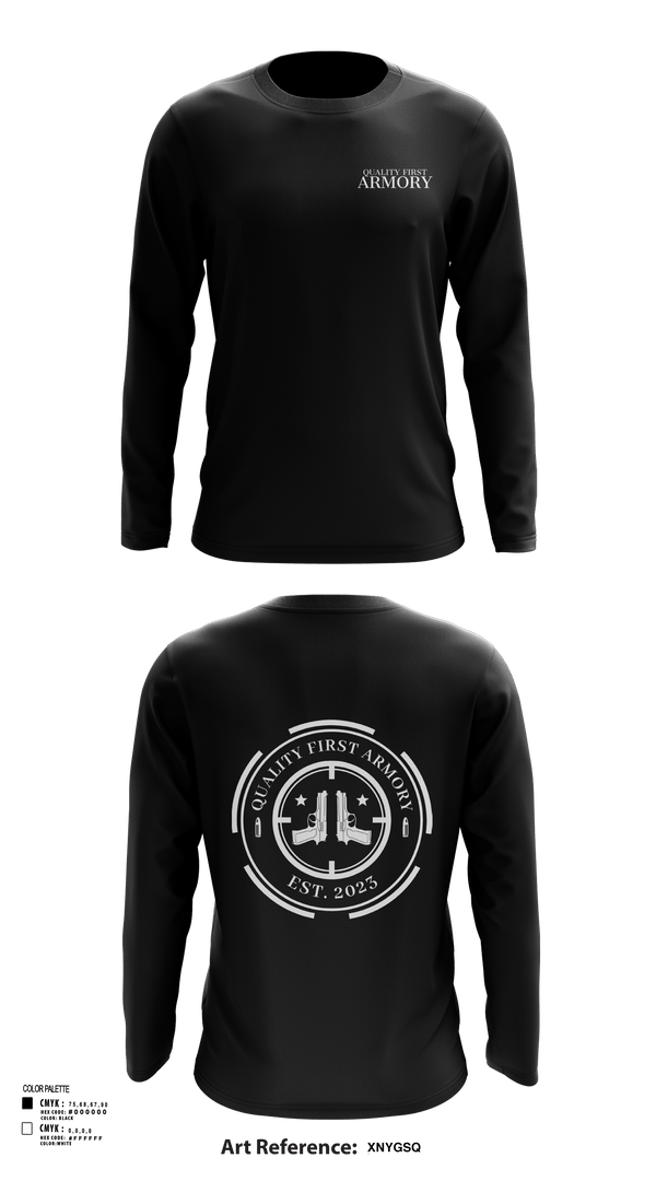 Long Sleeve Performance Shirt, QUALITY FIRST ARMORY, , Teamtime, Team time, sublimation, custom sports apparel, team uniforms, spirit wear, spiritwear, sports uniforms, custom shirts, team store, custom team store, fundraiser sports, apparel fundraiser