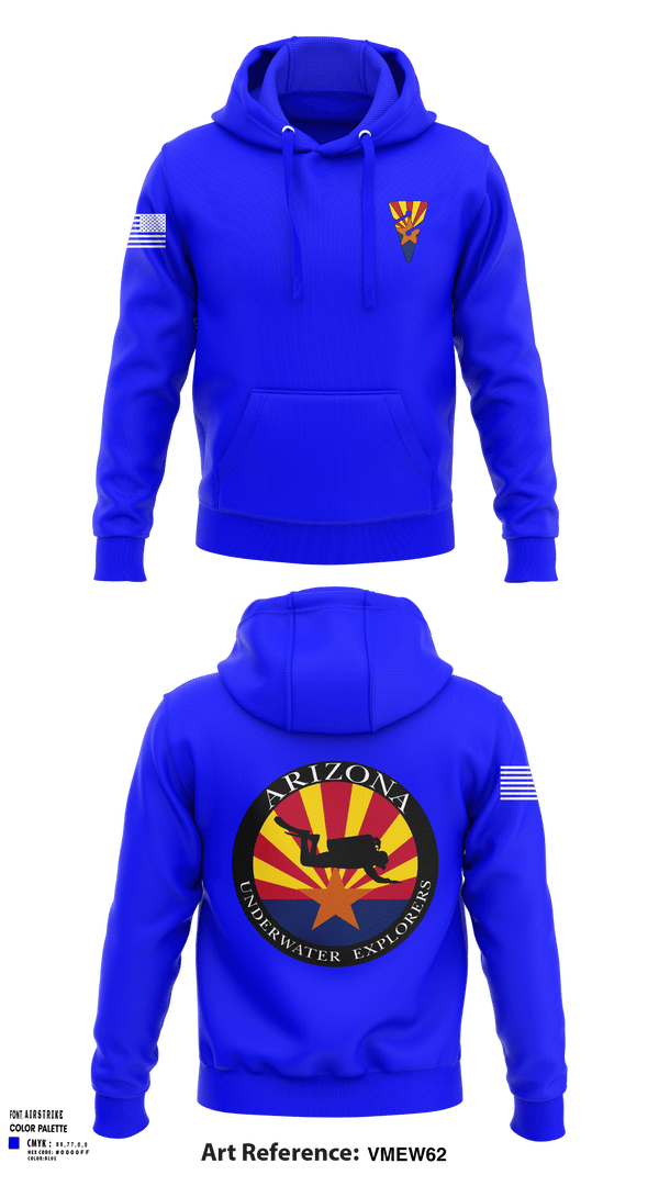 Hoodie, Arizona Underwater Explorers, Police, Teamtime, Team time, sublimation, custom sports apparel, team uniforms, spirit wear, spiritwear, sports uniforms, custom shirts, team store, custom team store, fundraiser sports, apparel fundraiser