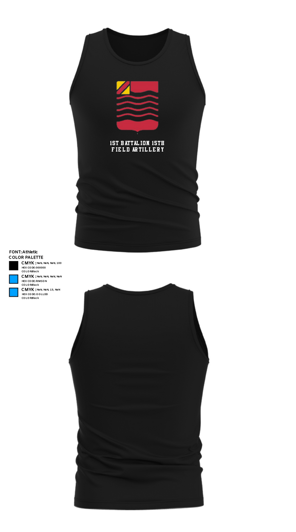 Tank Top, 1st Battalion 15th Field Artillery, Army, Teamtime, Team time, sublimation, custom sports apparel, team uniforms, spirit wear, spiritwear, sports uniforms, custom shirts, team store, custom team store, fundraiser sports, apparel fundraiser