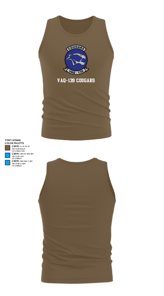 Tank Top, VAQ-139 Cougars, Navy, Teamtime, Team time, sublimation, custom sports apparel, team uniforms, spirit wear, spiritwear, sports uniforms, custom shirts, team store, custom team store, fundraiser sports, apparel fundraiser