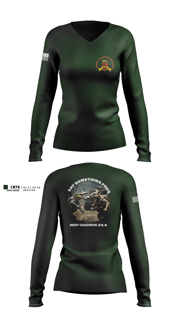 Women's Long Sleeve Vneck Shirt, Clb-5, Marines, Teamtime, Team time, sublimation, custom sports apparel, team uniforms, spirit wear, spiritwear, sports uniforms, custom shirts, team store, custom team store, fundraiser sports, apparel fundraiser
