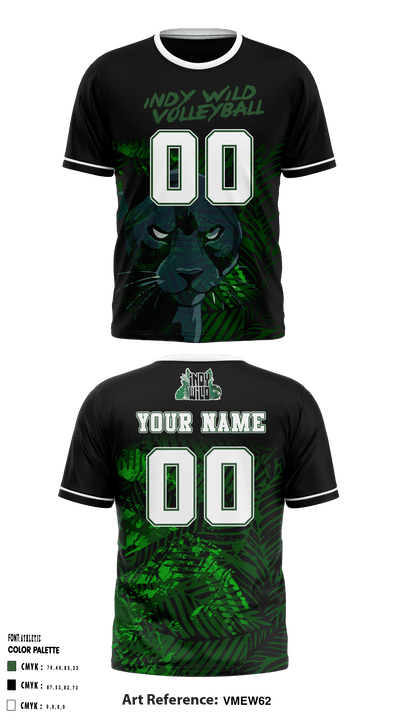 North Central Panthers Volleyball 62579612 Short Sleeve Performance Shirt - 15
