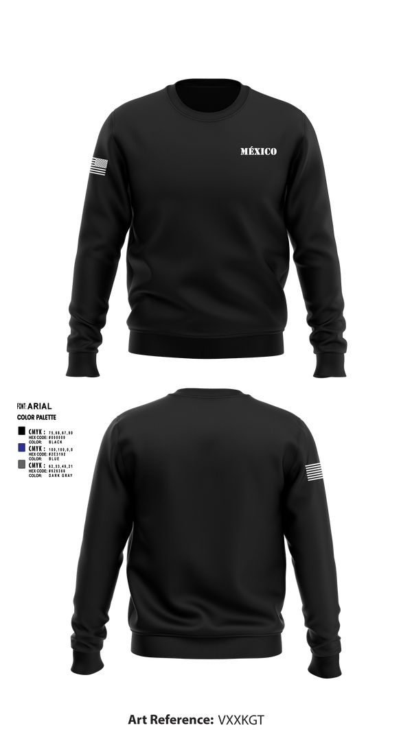 Crew Neck Sweatshirt, México, Army, Teamtime, Team time, sublimation, custom sports apparel, team uniforms, spirit wear, spiritwear, sports uniforms, custom shirts, team store, custom team store, fundraiser sports, apparel fundraiser