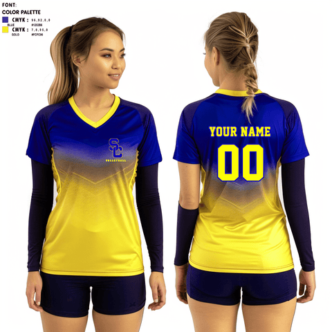 Women's Short Sleeve Vneck Shirt, Scott City R-1 High School Volleyball, Women's Volleyball, Teamtime, Team time, sublimation, custom sports apparel, team uniforms, spirit wear, spiritwear, sports uniforms, custom shirts, team store, custom team store, fundraiser sports, apparel fundraiser