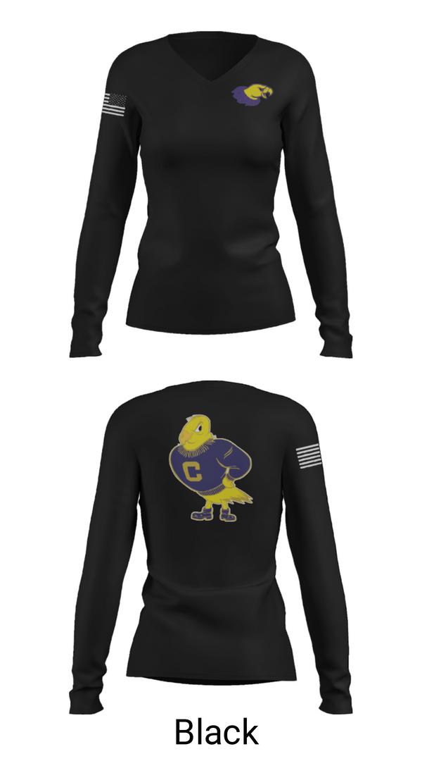 Women's Long Sleeve Vneck Shirt, California High School Volleyball, Women's Volleyball, Teamtime, Team time, sublimation, custom sports apparel, team uniforms, spirit wear, spiritwear, sports uniforms, custom shirts, team store, custom team store, fundraiser sports, apparel fundraiser