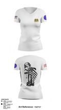 962D QUARTERMASTER COMPANY (MORTUARY AFFAIRS) 48662806 Women's Short Sleeve V-neck Shirt - 2