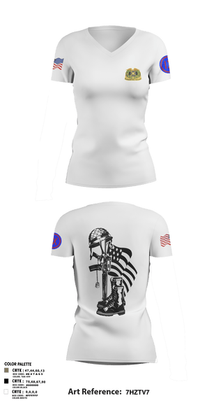 Women's Short Sleeve Vneck Shirt, 962D QUARTERMASTER COMPANY (MORTUARY AFFAIRS), Army, Teamtime, Team time, sublimation, custom sports apparel, team uniforms, spirit wear, spiritwear, sports uniforms, custom shirts, team store, custom team store, fundraiser sports, apparel fundraiser