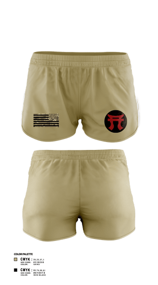 Women's Shorts, 187th Iron Rakkasans, Army, Teamtime, Team time, sublimation, custom sports apparel, team uniforms, spirit wear, spiritwear, sports uniforms, custom shirts, team store, custom team store, fundraiser sports, apparel fundraiser