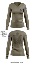 205TH MOD 16874677 Women's Long Sleeve V-neck Shirt - 1