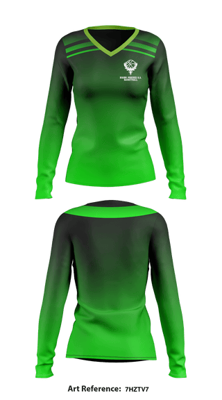 Women's Long Sleeve Vneck Shirt, Rising Phoenix S.A., Men's Basketball, Teamtime, Team time, sublimation, custom sports apparel, team uniforms, spirit wear, spiritwear, sports uniforms, custom shirts, team store, custom team store, fundraiser sports, apparel fundraiser