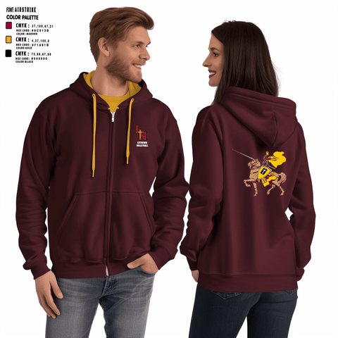 Zip Hoodie, Lutheran North High School Volleyball, Women's Volleyball, Teamtime, Team time, sublimation, custom sports apparel, team uniforms, spirit wear, spiritwear, sports uniforms, custom shirts, team store, custom team store, fundraiser sports, apparel fundraiser