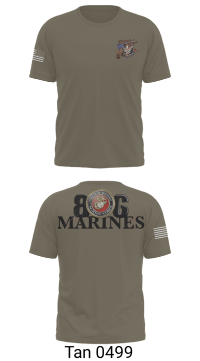 806 Marines 13874790 Short Sleeve Performance Shirt - 76