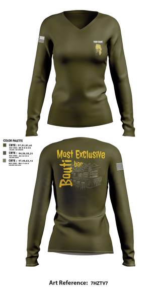 Women's Long Sleeve Vneck Shirt, jsotf J2, Army, Teamtime, Team time, sublimation, custom sports apparel, team uniforms, spirit wear, spiritwear, sports uniforms, custom shirts, team store, custom team store, fundraiser sports, apparel fundraiser