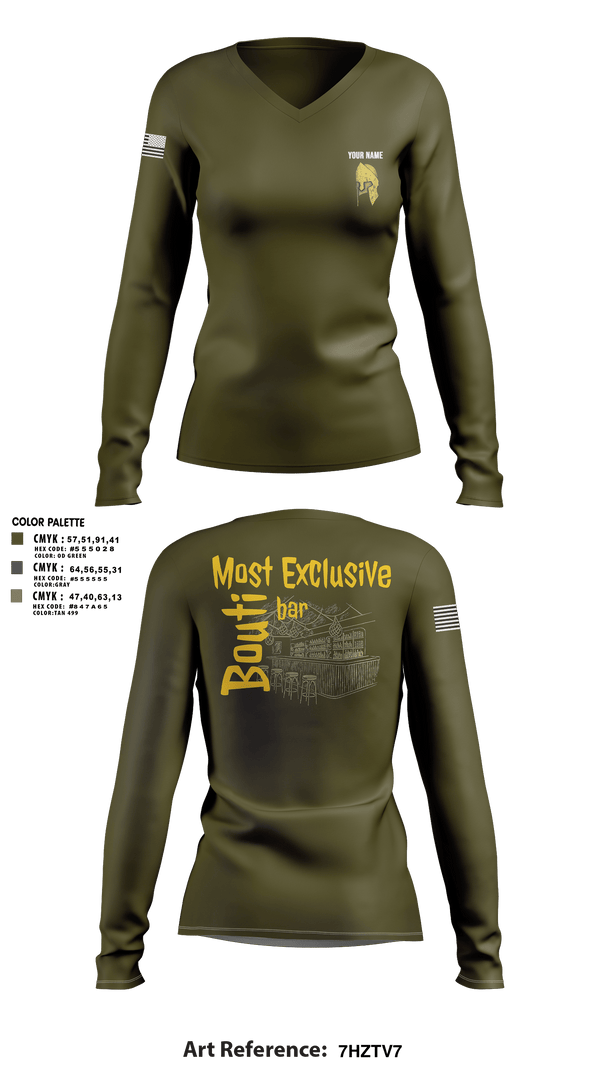 Women's Long Sleeve Vneck Shirt, jsotf J2, Army, Teamtime, Team time, sublimation, custom sports apparel, team uniforms, spirit wear, spiritwear, sports uniforms, custom shirts, team store, custom team store, fundraiser sports, apparel fundraiser