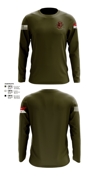 Long Sleeve Performance Shirt, Apache Troop 1-150th, Army, Teamtime, Team time, sublimation, custom sports apparel, team uniforms, spirit wear, spiritwear, sports uniforms, custom shirts, team store, custom team store, fundraiser sports, apparel fundraiser