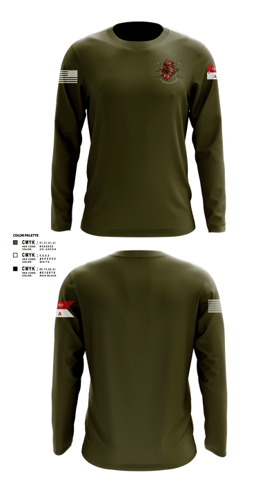 Apache Troop 1-150th 52177042 Long Sleeve Performance Shirt - 2