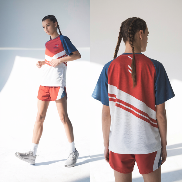 Women's Short Sleeve Vneck Shirt, Heritage Patriots Cross Country, Cross Country, Teamtime, Team time, sublimation, custom sports apparel, team uniforms, spirit wear, spiritwear, sports uniforms, custom shirts, team store, custom team store, fundraiser sports, apparel fundraiser