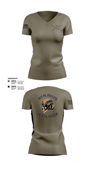 Delta company 114 32884167 Women's Short Sleeve V-neck Shirt - 101