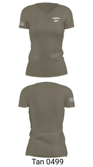 Women's Short Sleeve Vneck Shirt, Alpha 427, Army, Teamtime, Team time, sublimation, custom sports apparel, team uniforms, spirit wear, spiritwear, sports uniforms, custom shirts, team store, custom team store, fundraiser sports, apparel fundraiser